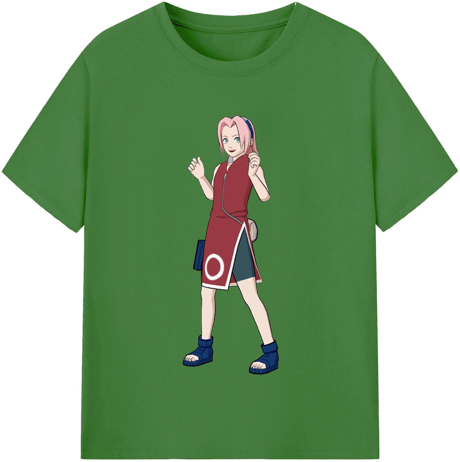 （画像用） NARUTO -ナルト- 春野サクラ Haruno Sakura レディースカジュアルプリントTシャツ（綿100％）